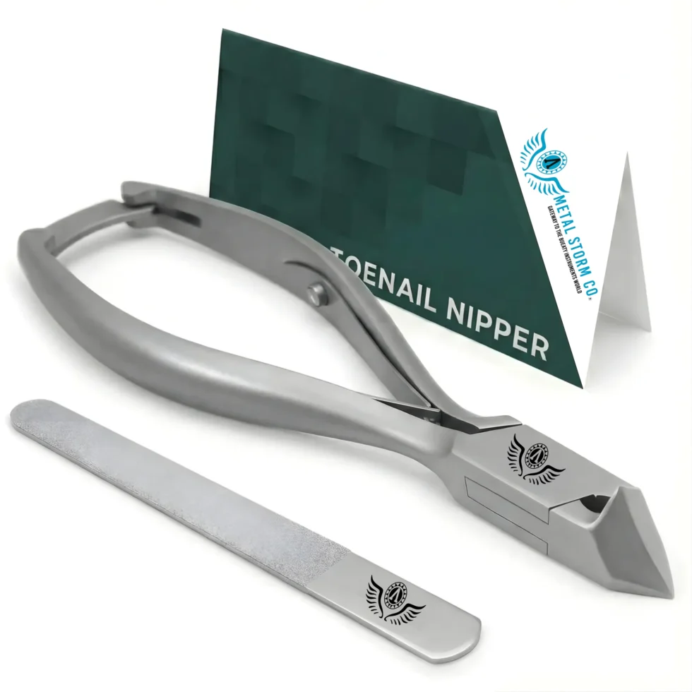 Metal Storm® Professional Toenail Clippers for Thick Nails – 14cm, Moon Head, Smooth Handles