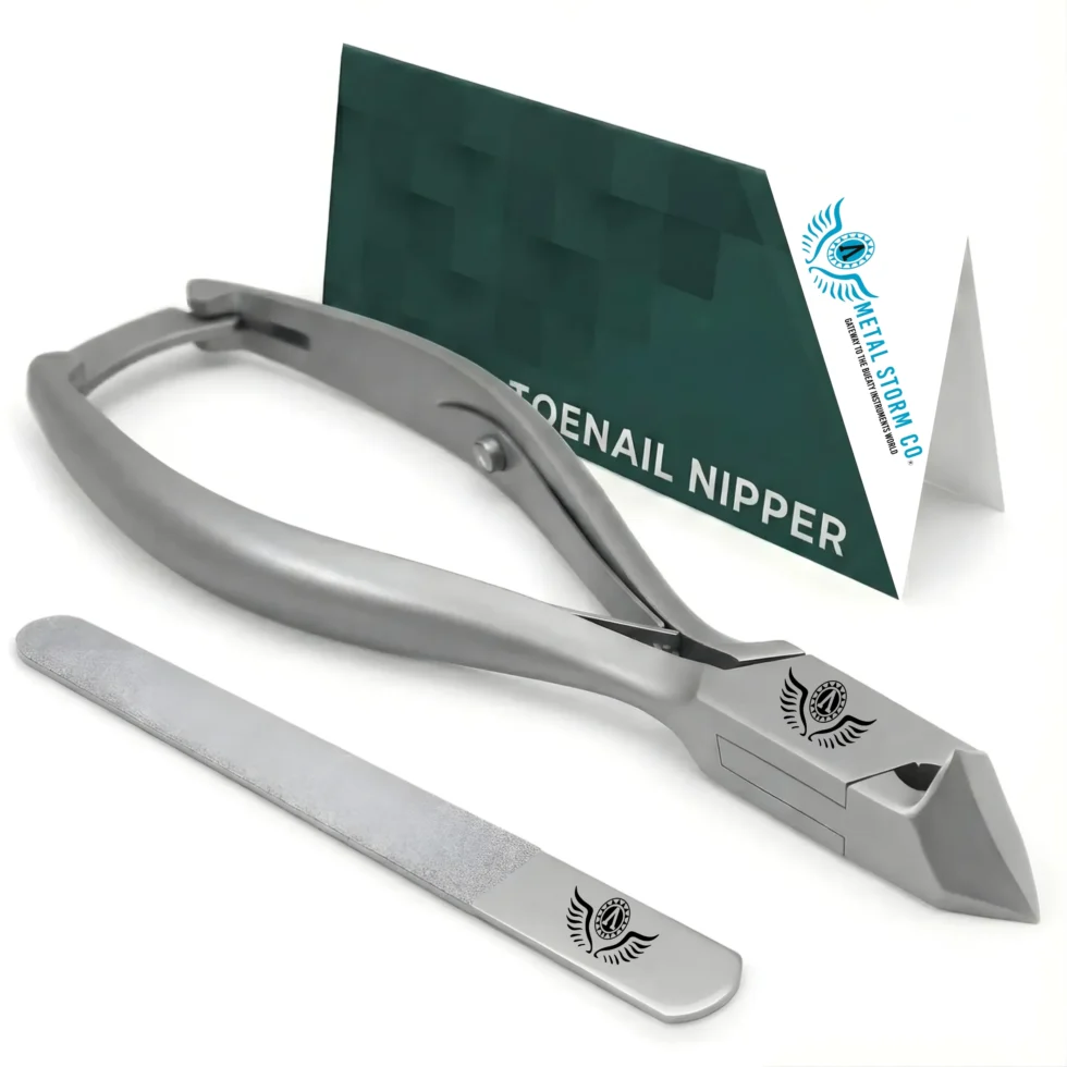 Metal Storm® Professional Toenail Clippers for Thick Nails – 14cm, Moon Head, Smooth Handles